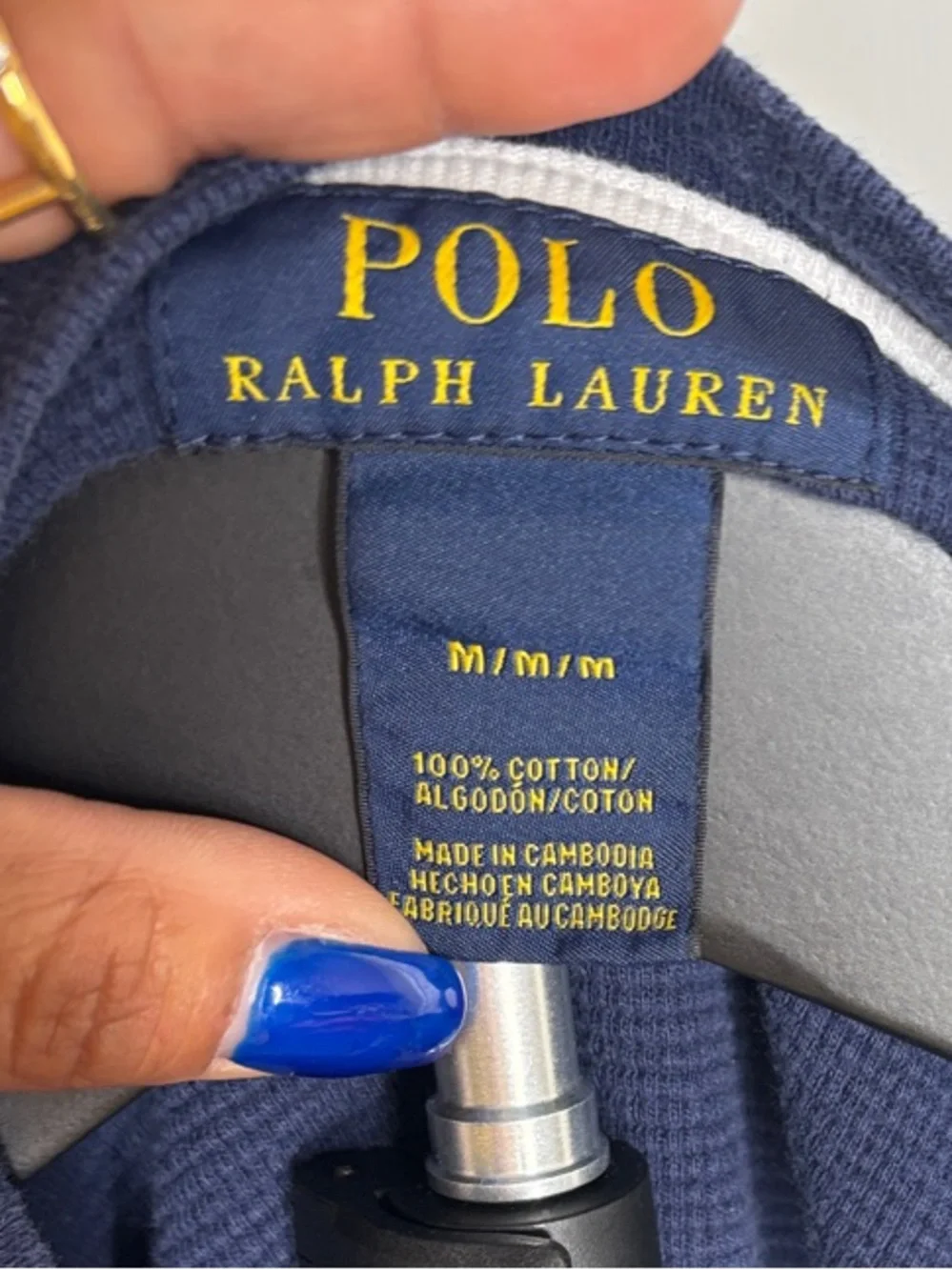 Ralph Lauren Deep Blue Long Sleeve Crewneck Sweatshirt - Picture 2 of 4